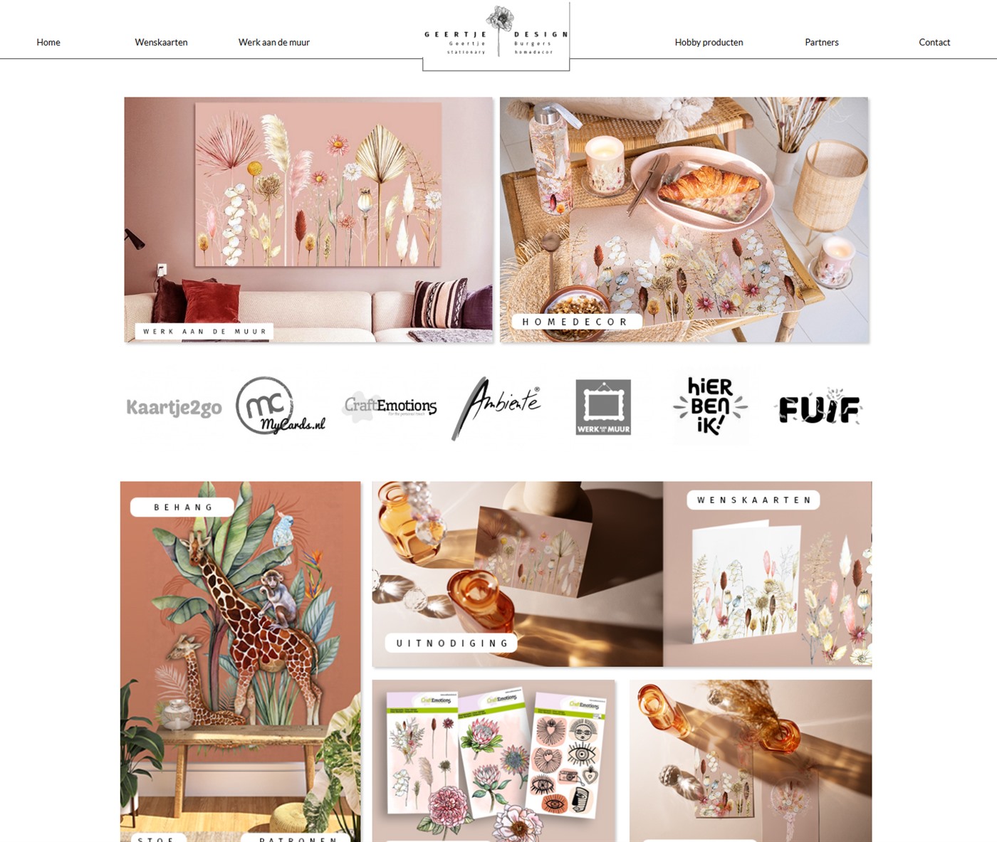 Website voor Geertje Design